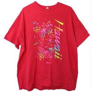 Vintage Maui Hawaii Neon Butterfly Graphic T-Shirt